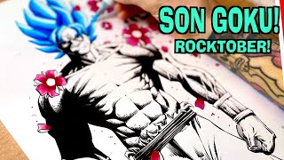 Drawing SON GOKU In A Western Comic Book Style! *Rocktober 2020*