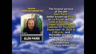 Glen Paris ~ Long Obituary