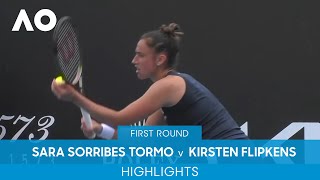 Sara Sorribes Tormo v Kirsten Flipkens Highlights (1R) | Australian Open 2022