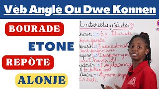 Vèb anglè ou t dwe konnen yo | Five interesting verbs you need to know