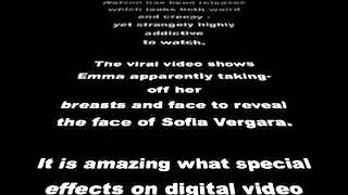 Emma Watson unmasks into Sofia Vergara - weird but good mask video