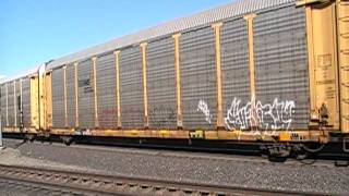 UP 5557 autoracks enter Roseville.