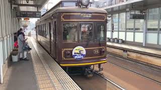 【嵐電】モボ21型26号 レトロ車 四条大宮行 天神川駅［上り］