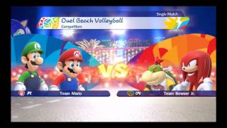 Mario and Sonic at the Rio 2016 Olympic Games (Wii U) - Duel Beach Volleyball (Hard)