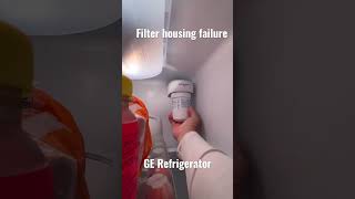 GE Refrigerator water dispenser not working-filter housing failure