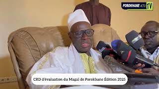 CRD d'évaluation du Magal de Porokhane Édition 2025