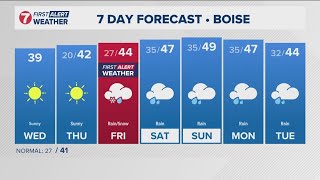 First Alert Weather: Snowy commute could be in store for the Treasure Valley Friday