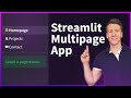 How to create a Streamlit Multi-Page Web App