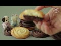 버터링 쿠키 만들기 바닐라 초코 샌드 쿠키 butter cookies recipe バタークッキー cooking tree