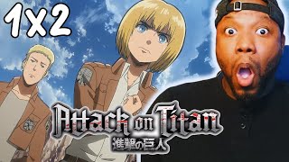 Attack On Titan 1X2 | The Fall of Shiganshina Part 2 | REACTION