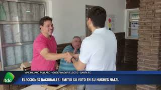 MAXIMILIANO PULLARO | EMITIÓ SU VOTO EN SU HUGHES NATAL