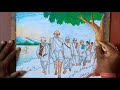 gandhiji dandi yatra drawing gandhiji drawing salt march