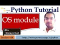 #64 Python Tutorial for Beginners | os module in python