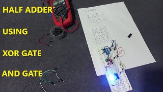HALF ADDER implementation on breadboard | ELECTRONICS