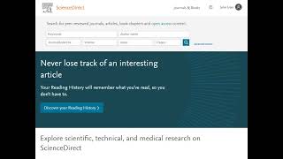 Using personalized features in ScienceDirect