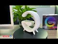 g shaped lamp👉 mini wireless speaker and charger with light alarm unboxing shopis wirelesscharger