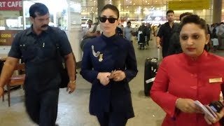 Kareena Kapoor Khan दिखी Airport पर लोटी Delhi से | Good Newwz Promotion