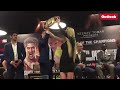 indian boxer vijender singh l with francis cheka during a press conference in new delhi