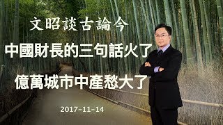 中国财长的三句话火了，亿万中产家庭愁大了（20171114第250期）