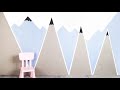 how to diy a nursery mountain mural