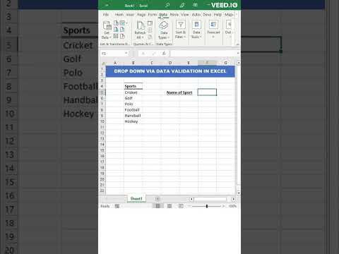 Create a drop-down list using Microsoft Excel's Data Validation tool #excelshortcutkeys