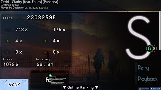 Declan | Zedd - Clarity (feat. Foxes) [Panacea] +HD,NC 99.64% (FC) 392pp