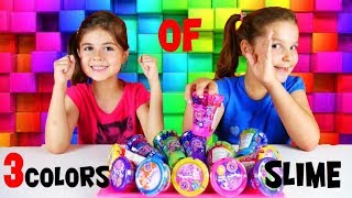 3 ΧΡΩΜΑΤΑ SLIME CHALLENGE / ARIADNI ARTEMI STAR / 3 colors of glue slime challenge