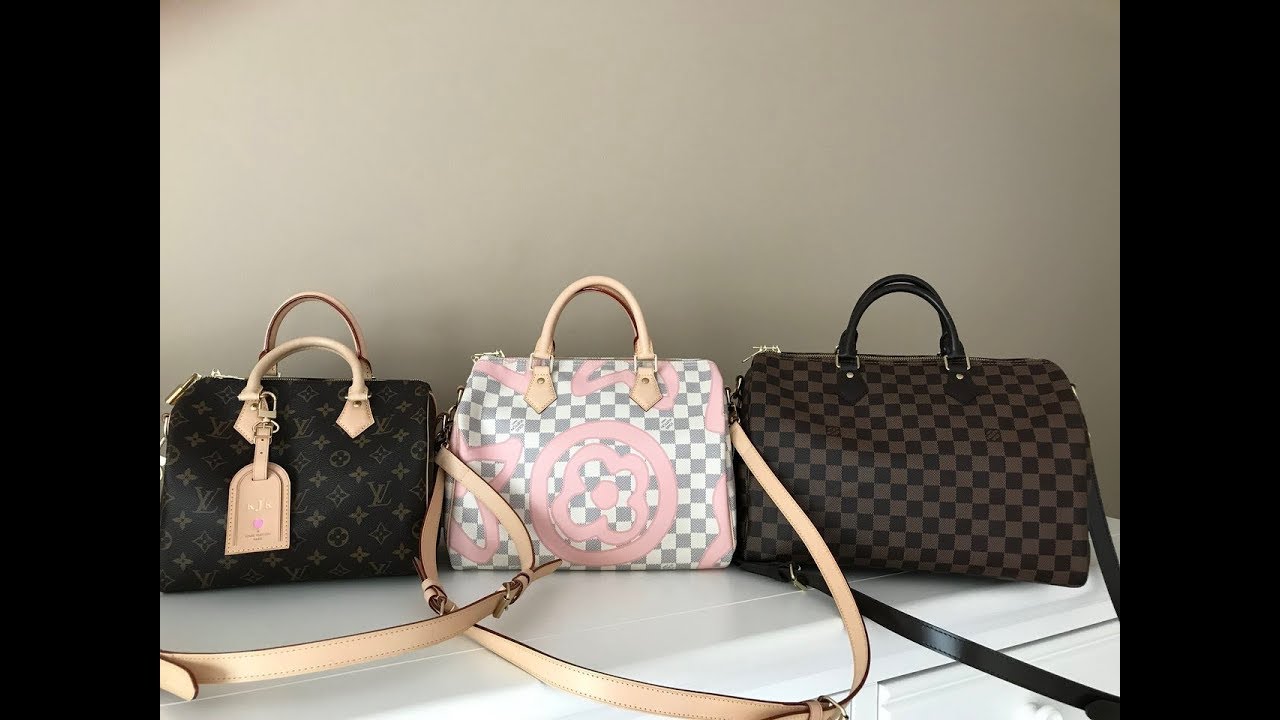 Louis Vuitton Speedy B 25, 30, & 35 Comparison/Review 2017 - YouTube