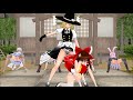 【東方mmd】レイマリで乱躁滅裂ガール【パンツ注意】