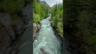 カナダのウィスラー近郊にある、吊り橋からの景色(WHISTLER)