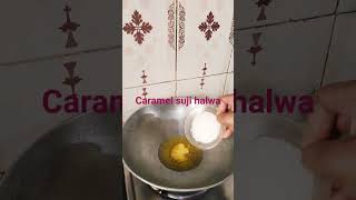 caramel suji halwa # viral video#youtubeshort