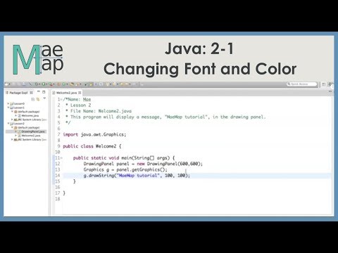 Java: 2-1 Changing Font and Color Java: 2-1 Changing Font and Color