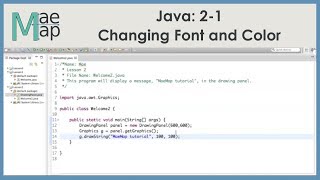 Java: 2-1 Changing Font and Color