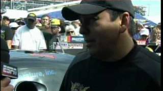 Tony Pedregon and Team Rebuild Funny Car Body Fire Explosion  Las Vegas 2010.mpg