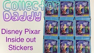 Disney Pixar Inside out 9 packets of Panini stickers opened