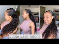 How To: Sleek Low Ponytail w/ Weave on Short Natural Hair