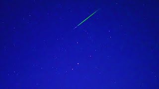 明け方の空を通過する国際宇宙ステーションと流れ星（SONYα7SⅢリアルタイム動画）