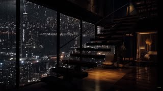 Relax With A Penthouse Overlooking The New York City Relax With The Sound Of Rain By The Window 🛌