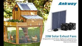 Ankway Solar Fan 20W Chicken Coop Fan Solar Fan✔️Introduce features highlight!