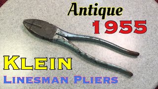 1955 Klein Linesman Pliers   New England Pattern-