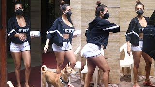 Malaika Arora Looks Very Hot & $EXY In Gym Outfit Snapped Her Residence In Bandra