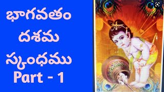 Bhagavatam Dasama Skandam Part - 1 | భాగవతం దశమ స్కంధము | Jonnalagadda Jyothi