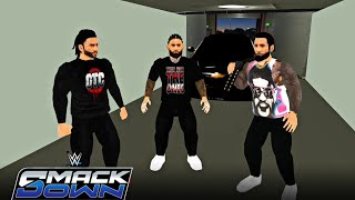 WR3D 2K24:| ROMAN\u0026JIMMY MEETS JEY | OG BLOODLINE REUNION AT SMACKDOWN 2024 |