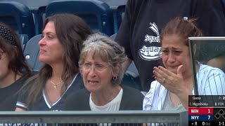 Bronx native Andrew Velazquez hits first homer in NY & brings family to tears!