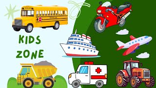 Learn Vehicles | Street Vehicle Video for Kids | Educational Video for Kids | Ambulance, Motorcycle