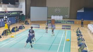 Lee.Y.D Yoo.Y.S badminton man's double (LEE/YOO VS KIM/KIM) 1set