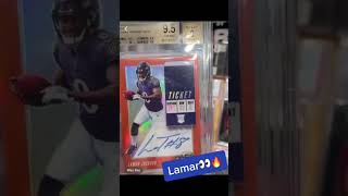 Extremely Rare Lamar Jackson Contenders Rookie Card