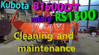 Kubota tractor B1600DT　rotary　RS1300 上塗り塗装　\u0026　整備 No 6