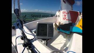 Sun \u0026 Wind Astus 22 Trimaran Sailing + Simrad TP22