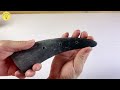 in 5 minutes this man created an extraordinary craft a knife full of buffalo horn. amazing